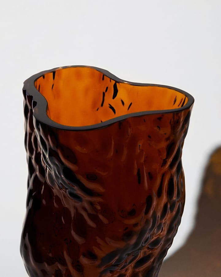 Ostrea Rock vase glass 30 cm - Rust - Hein Studio