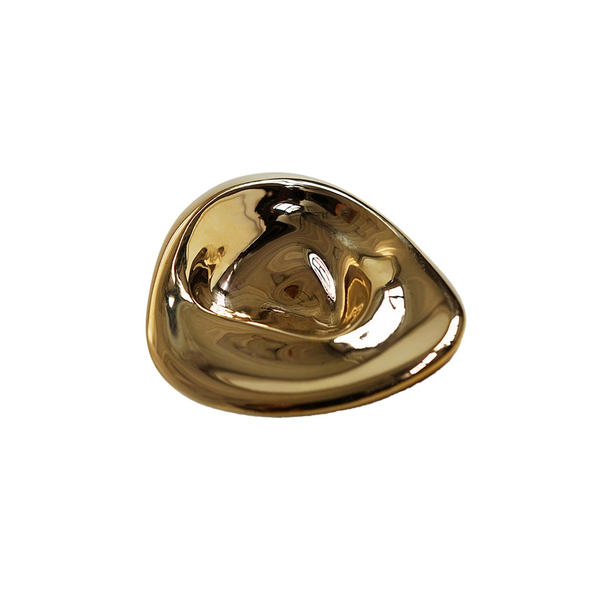 Hein Studio Ripple no. 02 stor knopp Brass