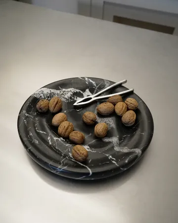 Ripple skål Ø 30 cm - Black marble - Hein Studio