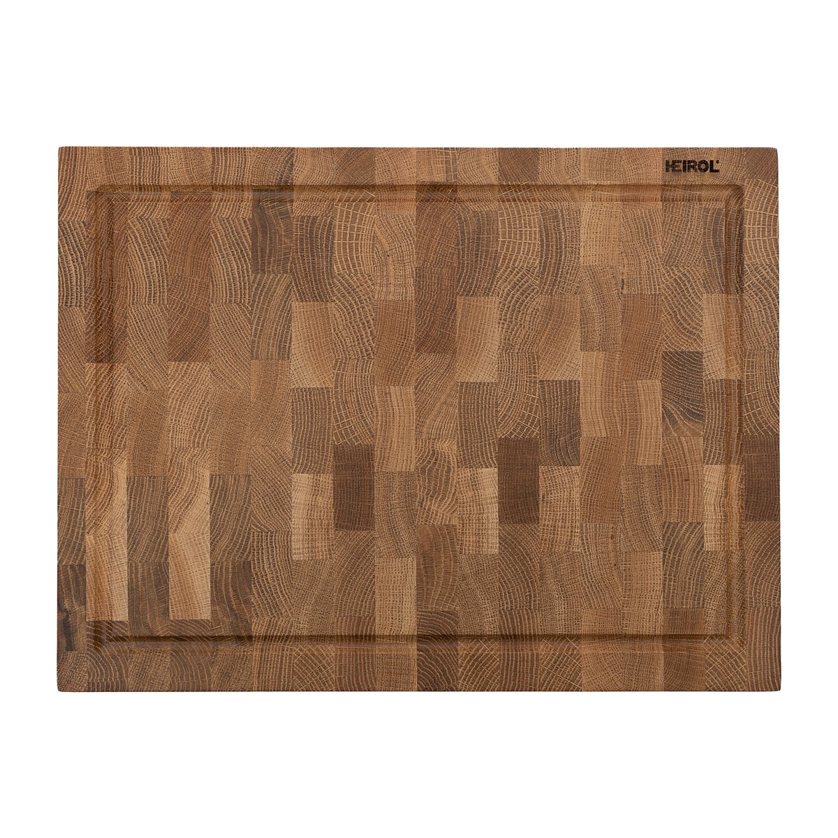 Heirol skjærebrett eik med renne 30 x 40 cm | Skandinavisk Design | Skjærefjøler | Brun