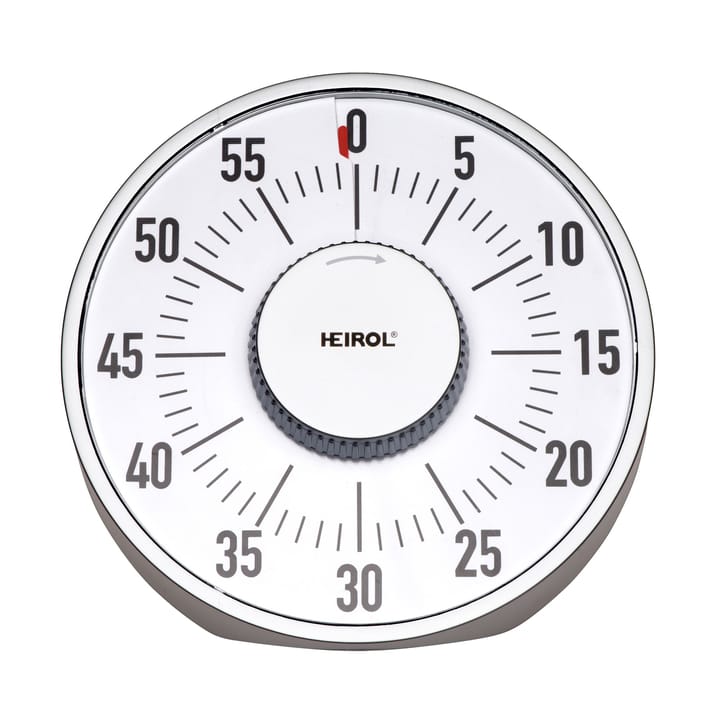 Heirol stor magnetisk timer - Hvit-rustfritt stål - Heirol
