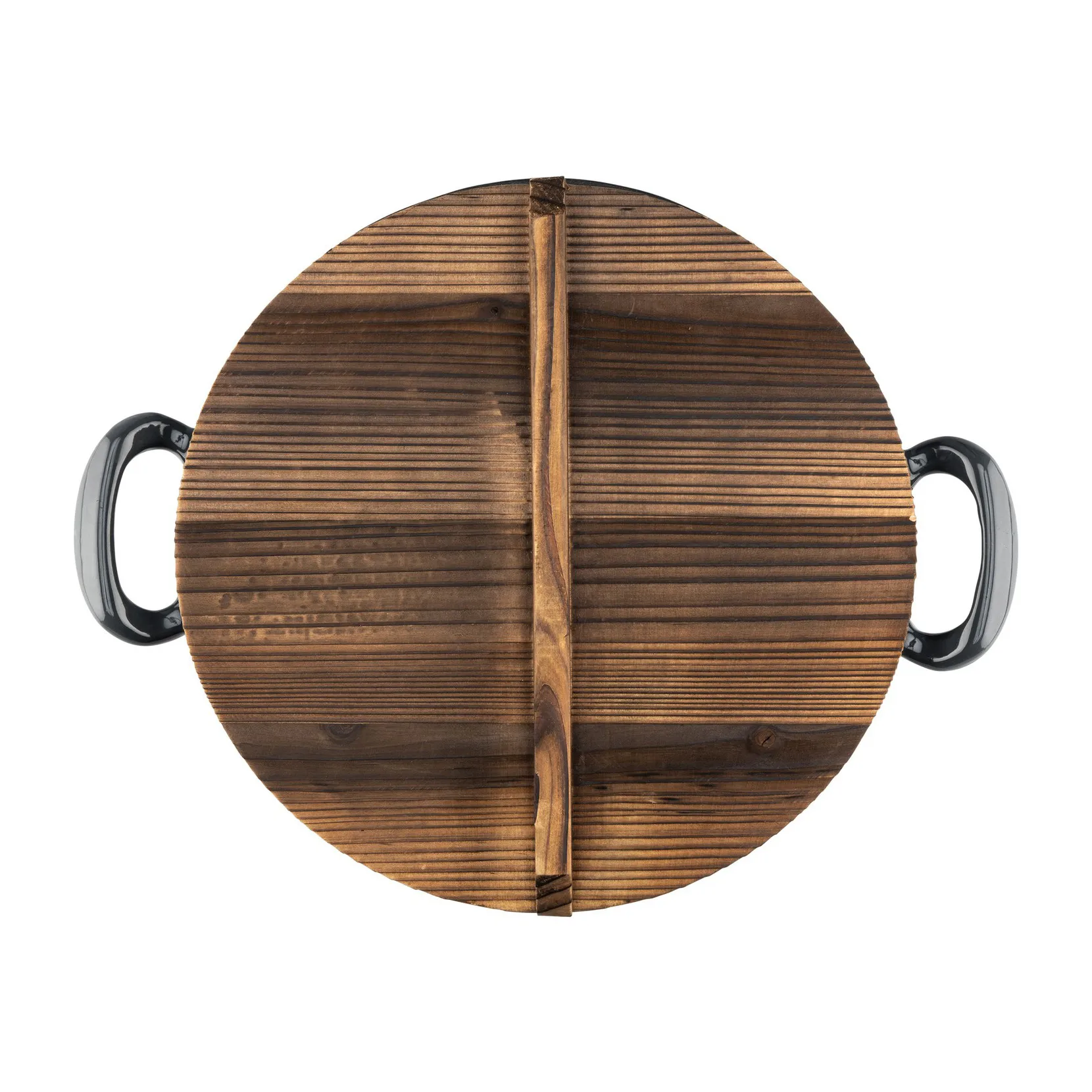 Stekegryte støpejern med trelokk, Ø 30 cm Heirol