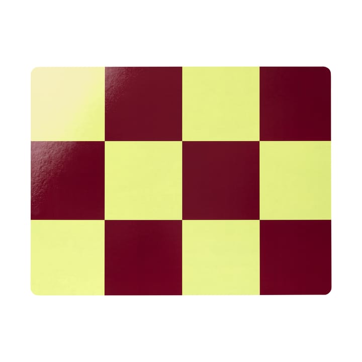 Check spisebrikke 30x40 cm 2-pakning - Butter-burgundy - Hem