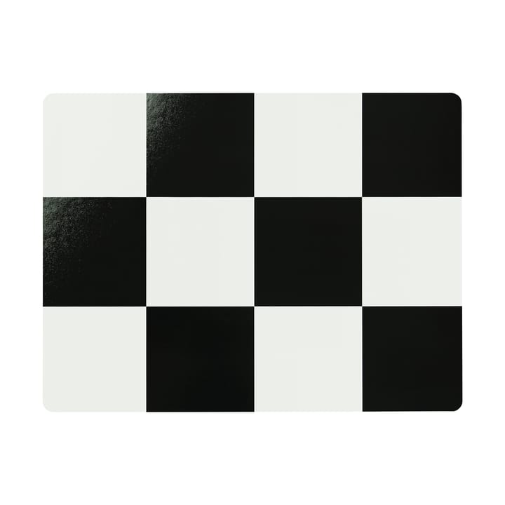 Check spisebrikke 30x40 cm 2-pakning - Cream-black - Hem