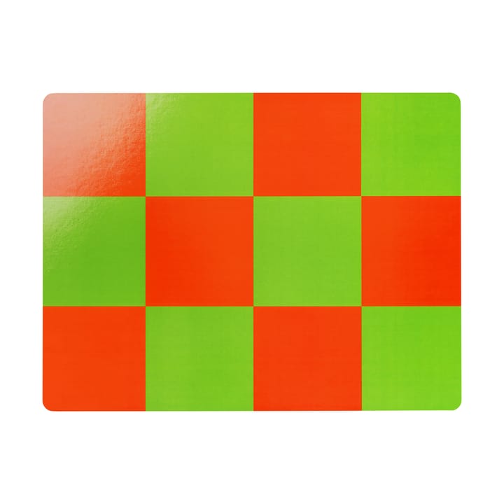 Check spisebrikke 30x40 cm 2-pakning - Red-green - Hem