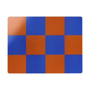 Check spisebrikke 30x40 cm 2-pakning - Terracotta-cobalt - Hem