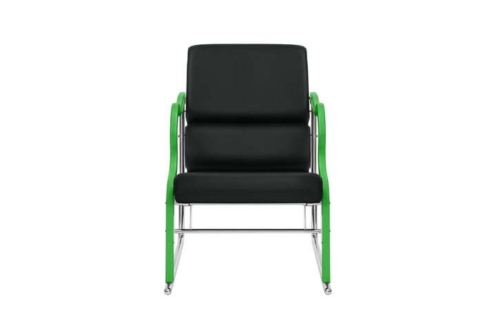 Experiment 501 loungelenestol, Green-black leather Hem