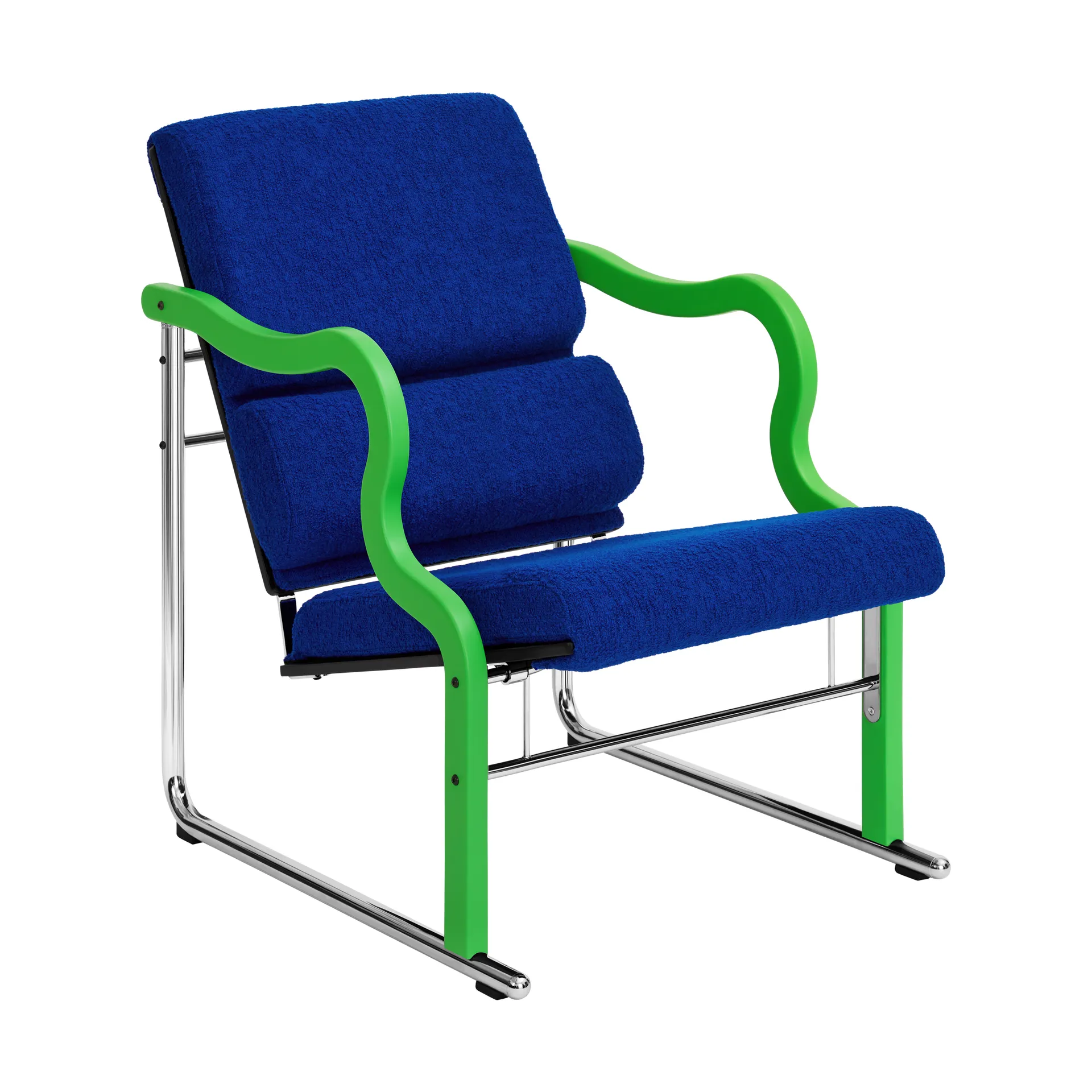 Experiment 501 loungelenestol, Green-ultramarine Hem