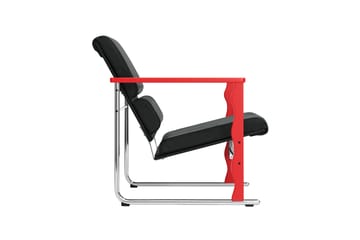 Experiment 503 loungelenestol - Red-black leather - Hem