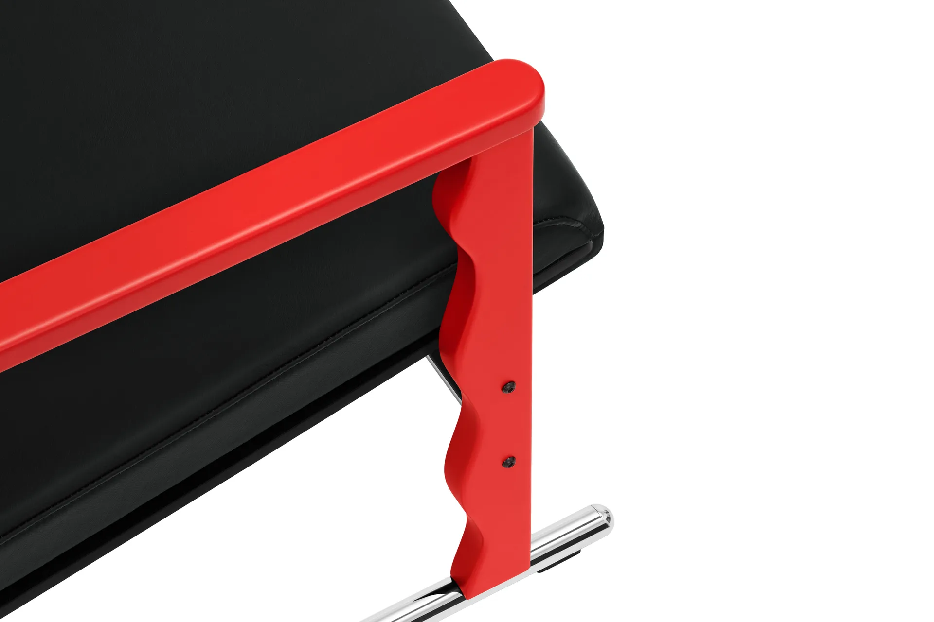 Experiment 503 loungelenestol, Red-black leather Hem