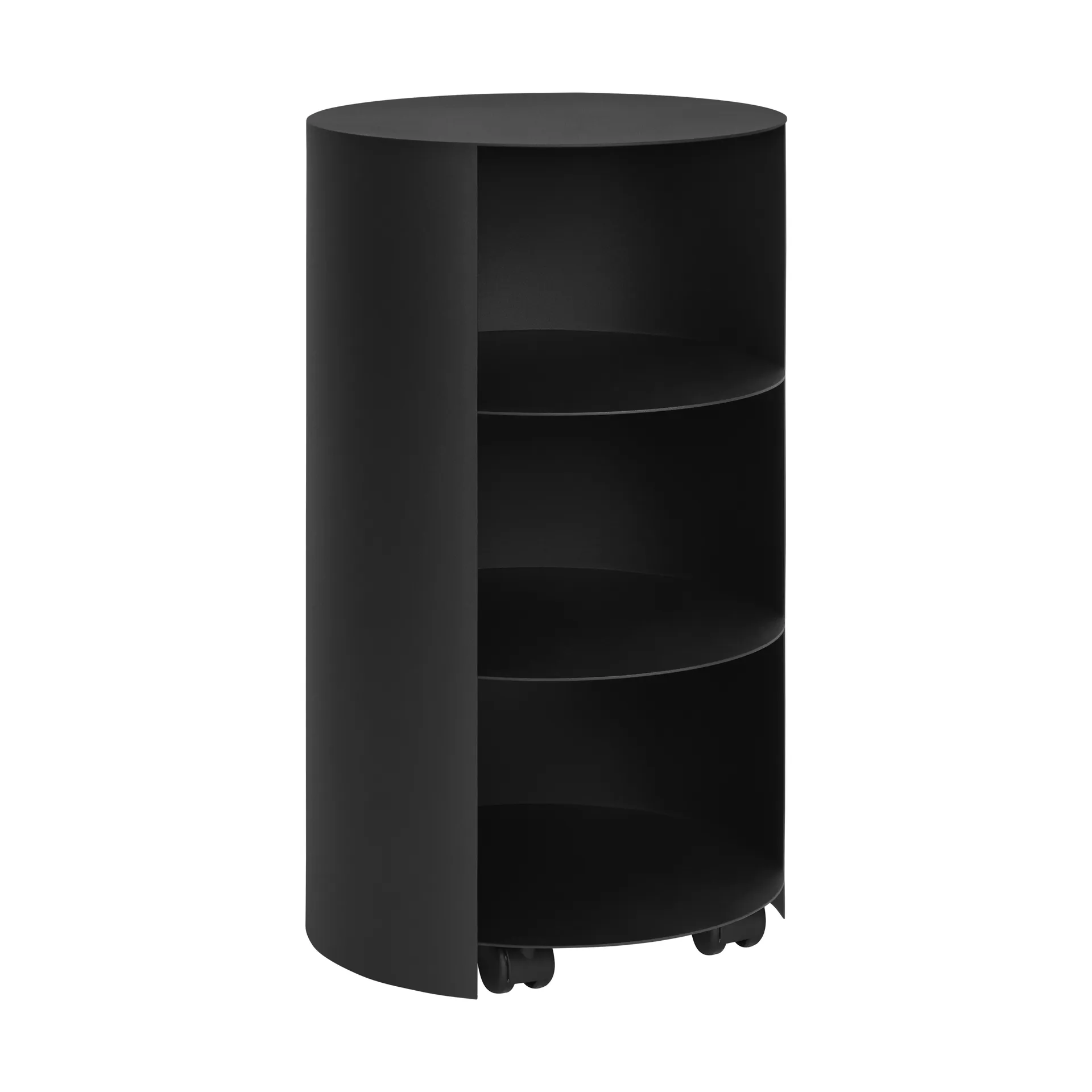 Hide pidestall Ø38x68 cm, Jet black textured Hem