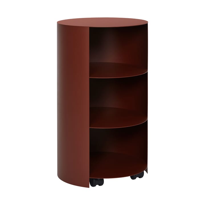 Hide pidestall Ø38x68 cm - Red brown textured - Hem
