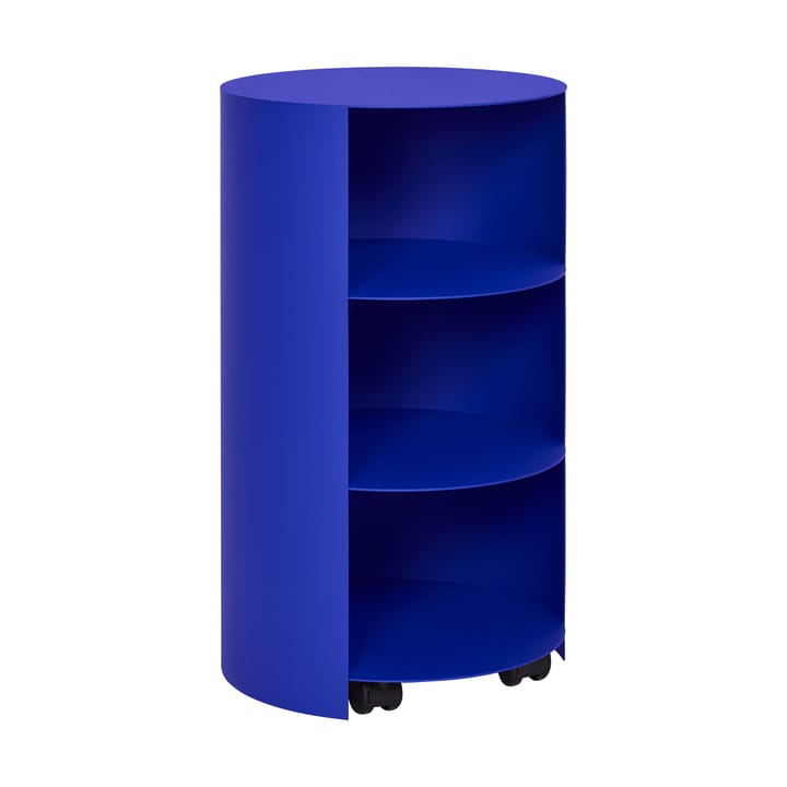 Hide pidestall Ø38x68 cm - Ultramarine blue textured - Hem