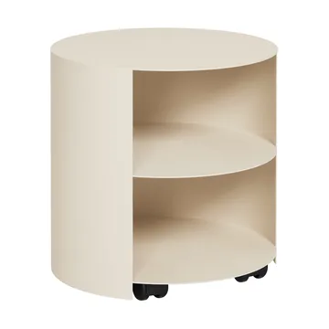 Hide sidebord Ø38x41 cm - Light ivory textured - Hem