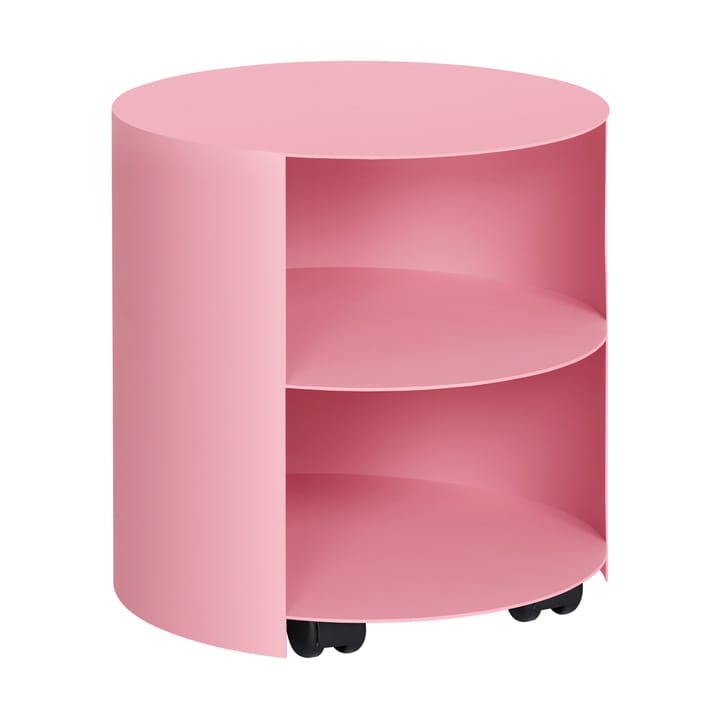 Hide sidebord Ø38x41 cm - Light pink textured - Hem