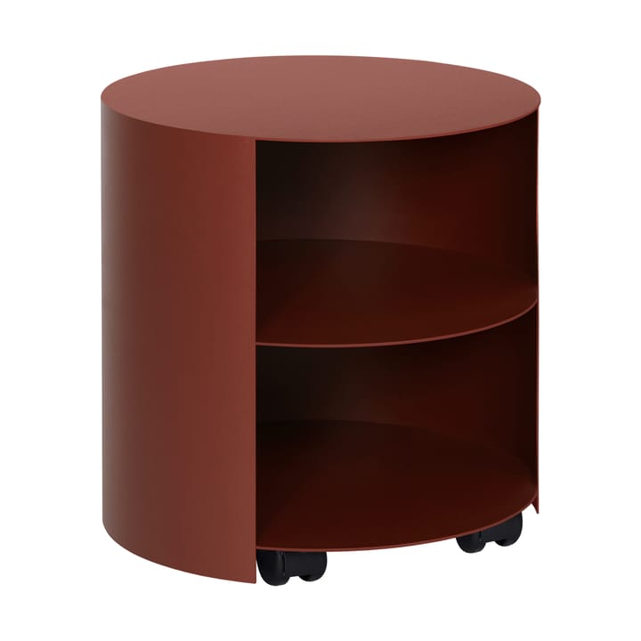 Hide sidebord Ø38x41 cm - Red brown textured - Hem
