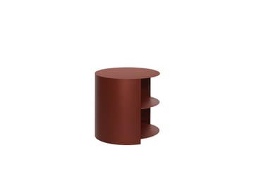 Hide sidebord Ø38x41 cm - Red brown textured - Hem