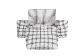 Hunk loungelenestol med armlene - Checkered black/white - Hem