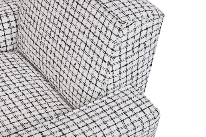 Hunk loungelenestol med armlene, Checkered black/white Hem