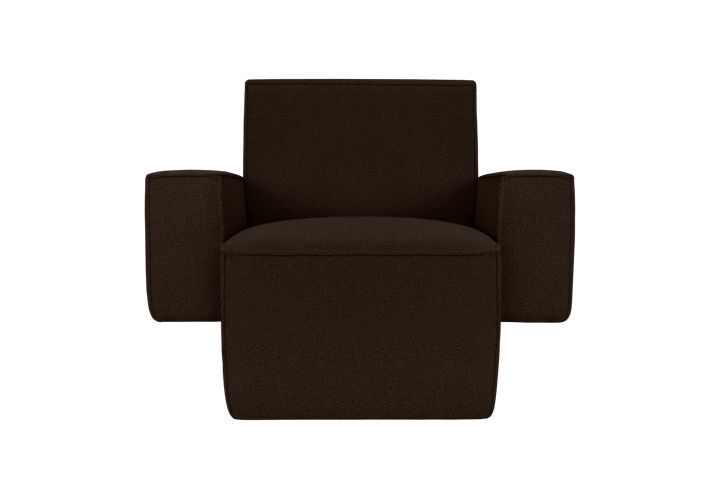 Hunk loungelenestol med armlene, Chocolate Hem