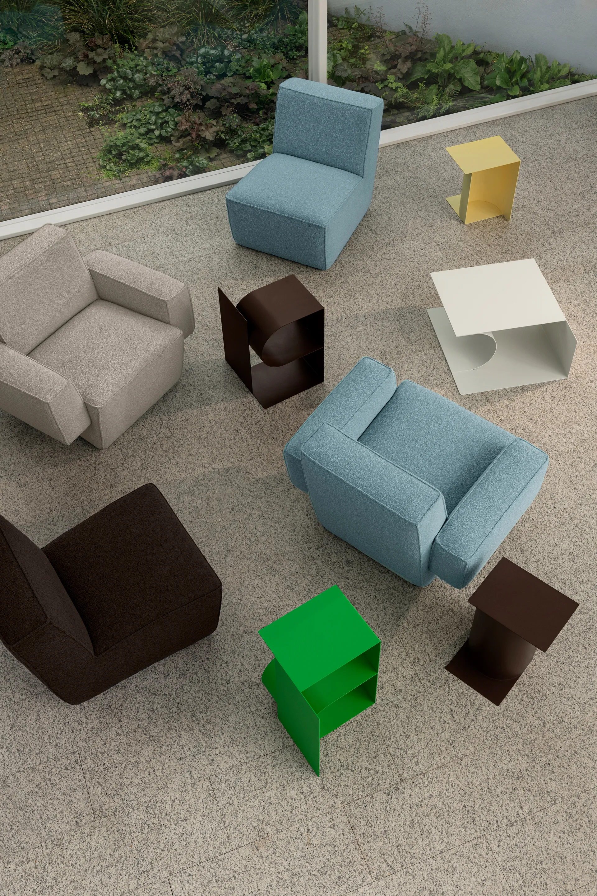 Hunk loungelenestol med armlene, Icicle Hem