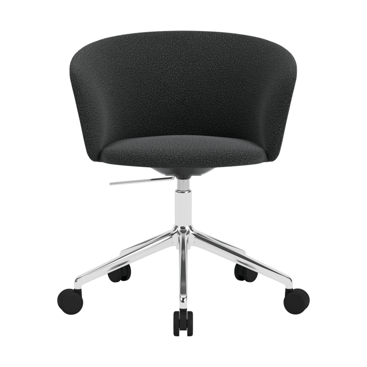 Kendo Swivel kontorstol med 5 hjul - Graphite-polished aluminium - Hem