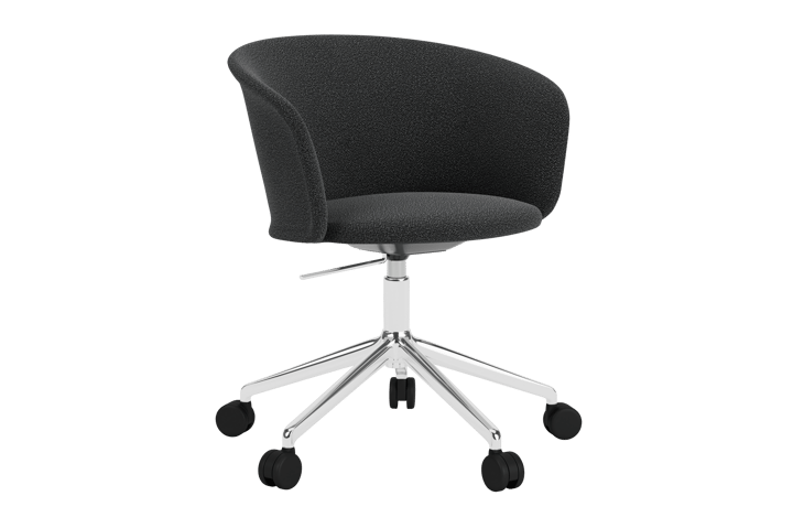 Kendo Swivel kontorstol med 5 hjul, Graphite-polished aluminium Hem