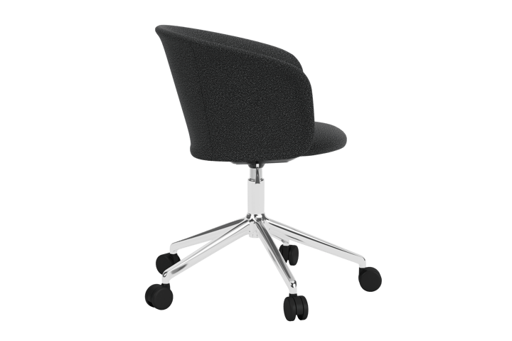 Kendo Swivel kontorstol med 5 hjul, Graphite-polished aluminium Hem