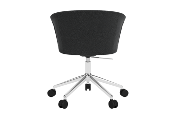 Kendo Swivel kontorstol med 5 hjul - Graphite-polished aluminium - Hem