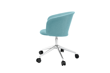 Kendo Swivel kontorstol med 5 hjul - Icicle-polished aluminium - Hem