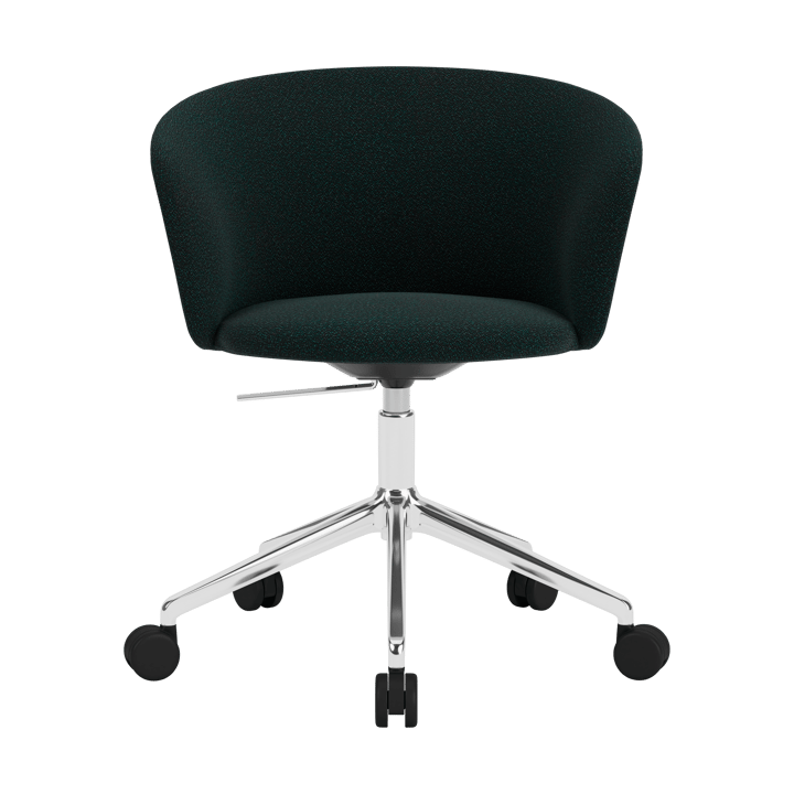 Kendo Swivel kontorstol med 5 hjul - Pine-polished aluminium - Hem