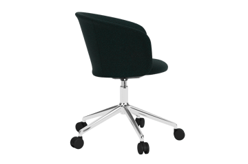 Kendo Swivel kontorstol med 5 hjul - Pine-polished aluminium - Hem