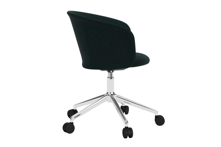 Kendo Swivel kontorstol med 5 hjul, Pine-polished aluminium Hem