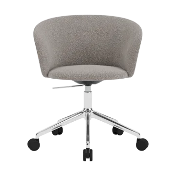 Kendo Swivel kontorstol med 5 hjul - Porcelain-polished aluminium - Hem