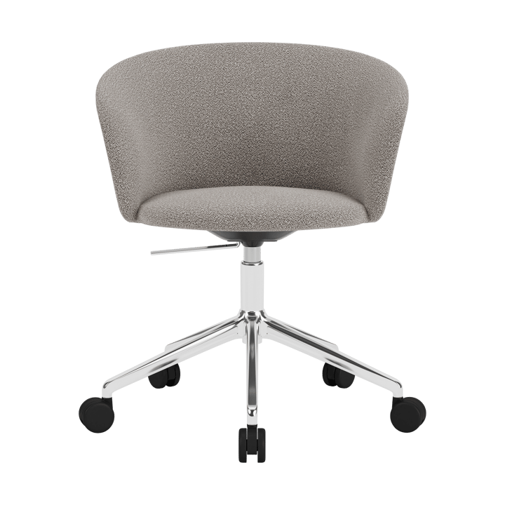 Kendo Swivel kontorstol med 5 hjul - Porcelain-polished aluminium - Hem
