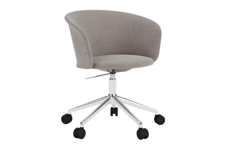 Kendo Swivel kontorstol med 5 hjul, Porcelain-polished aluminium Hem