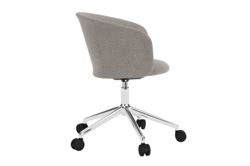 Kendo Swivel kontorstol med 5 hjul - Porcelain-polished aluminium - Hem