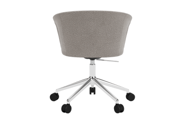 Kendo Swivel kontorstol med 5 hjul - Porcelain-polished aluminium - Hem