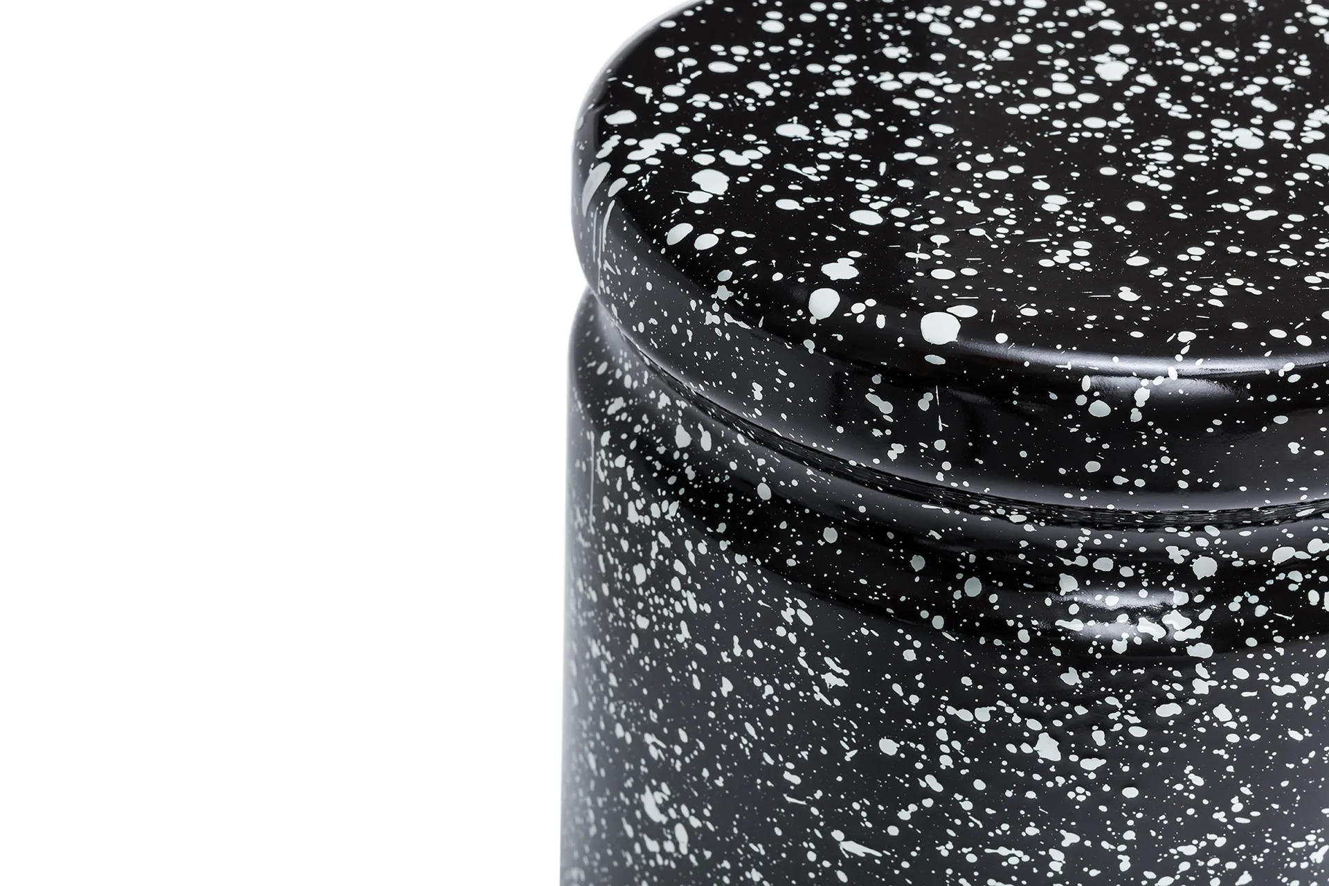 Last krakk Ø32x44 cm, Black-white splatter Hem