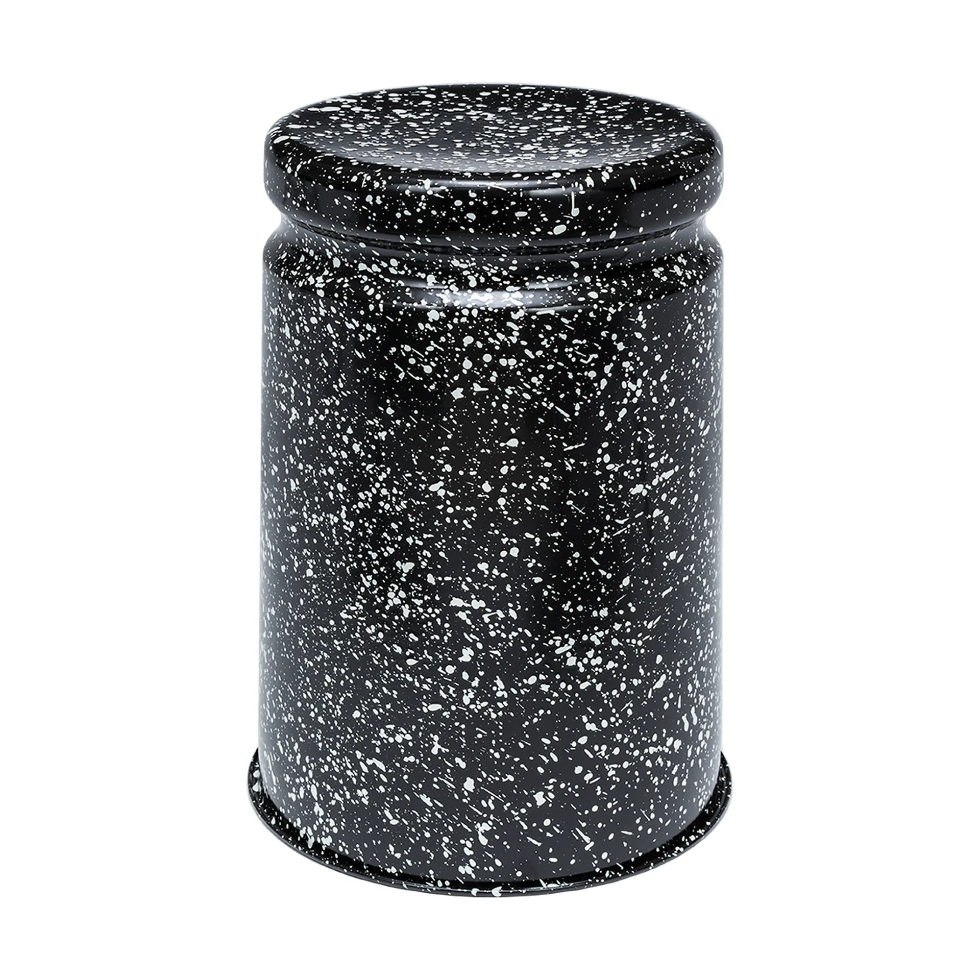 Last rund krakk Ø32x44 cm, Black-white splatter Hem
