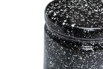 Last rund krakk Ø32x44 cm - Black-white splatter - Hem