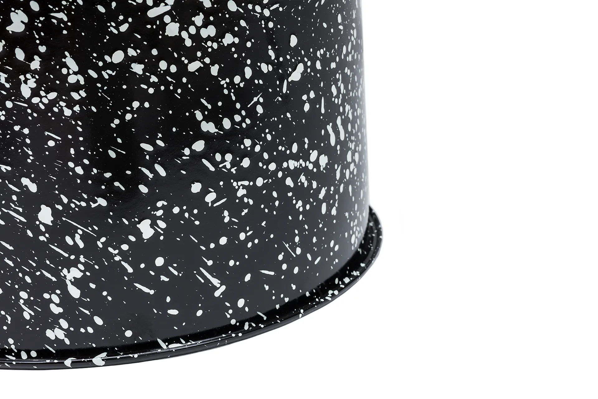 Last rund krakk Ø32x44 cm, Black-white splatter Hem