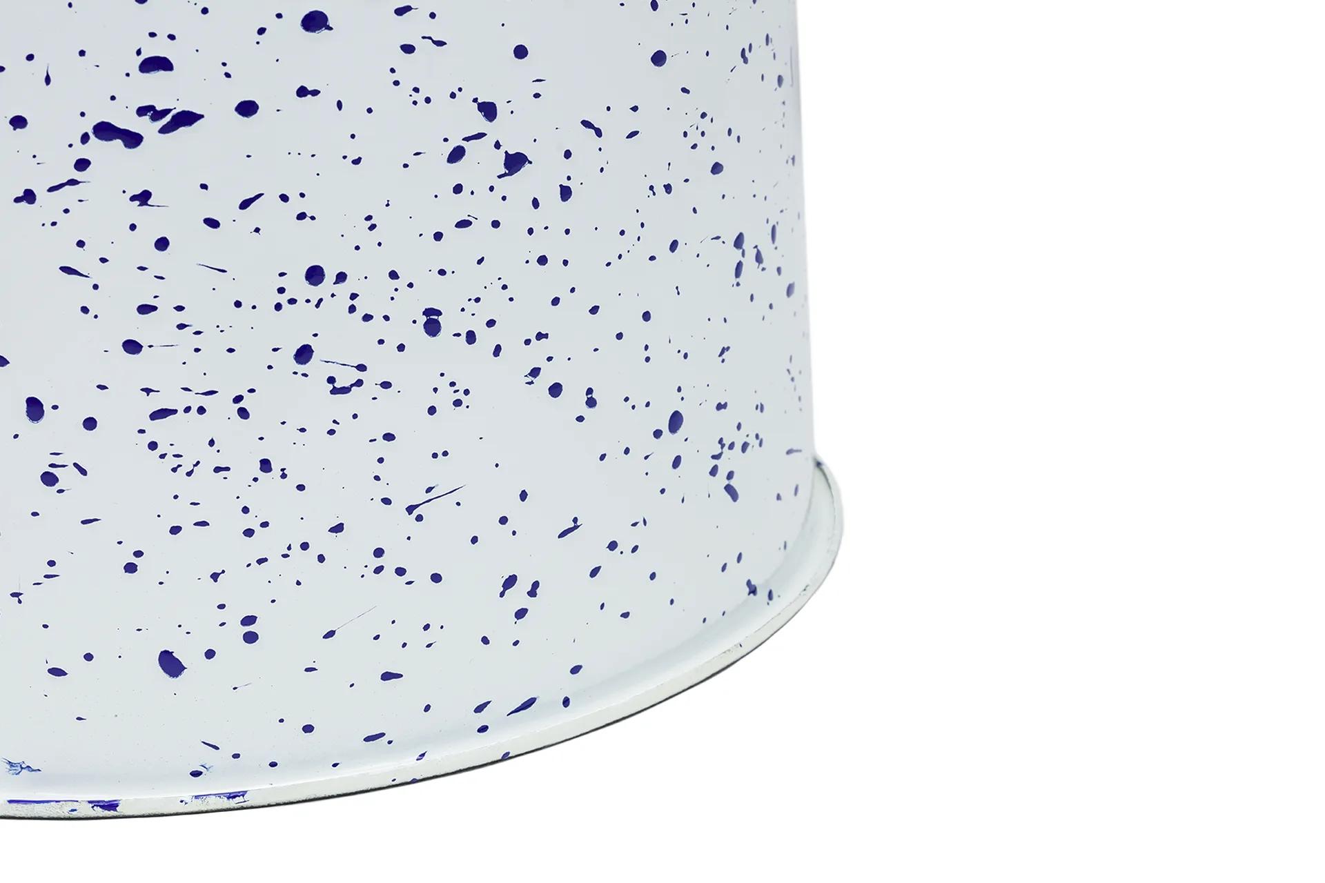 Last rund krakk Ø32x44 cm, White-blue splatter Hem