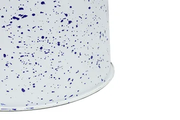 Last rund krakk Ø32x44 cm - White-blue splatter - Hem