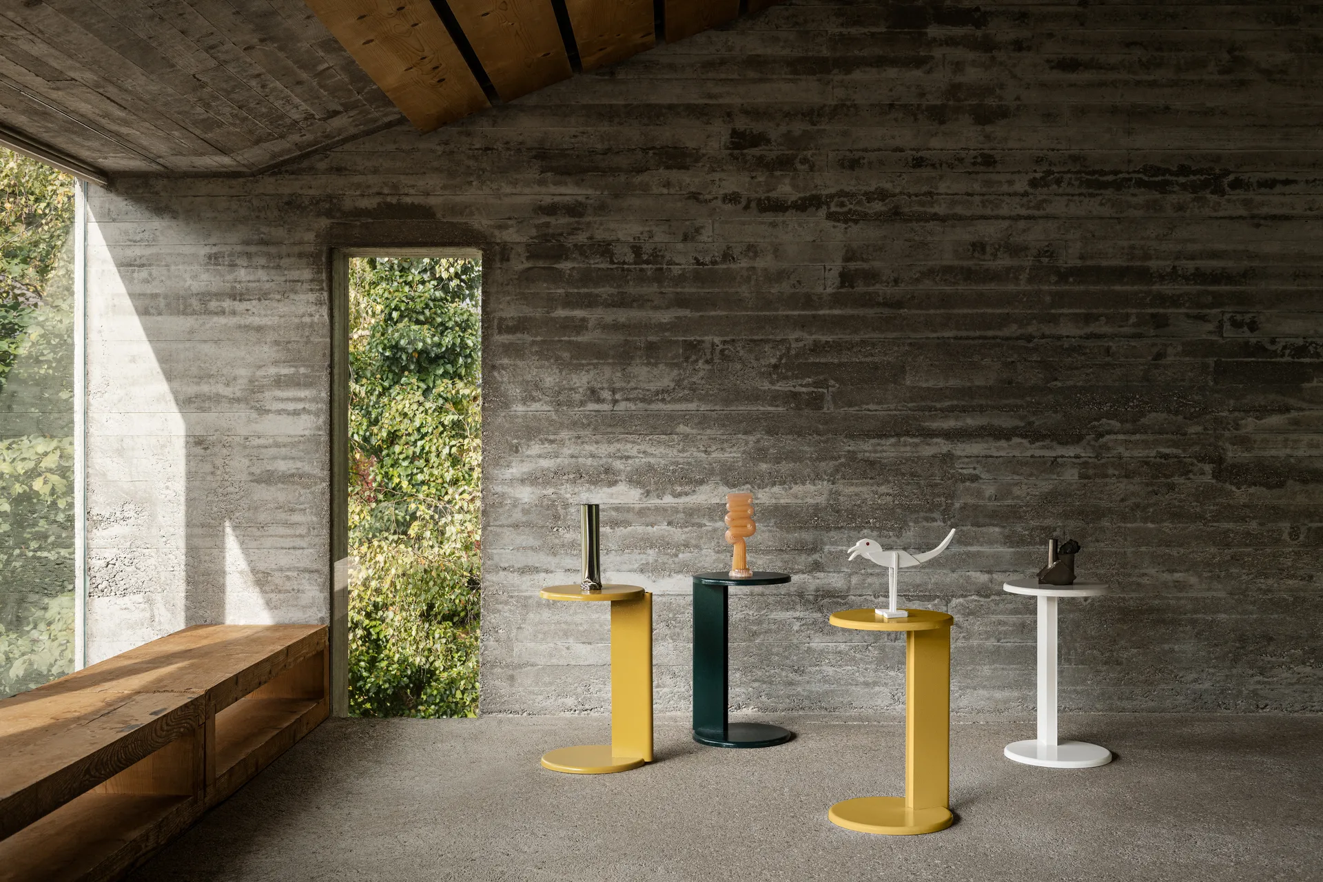 Lolly sidebord 56 cm, Ochre yellow gloss Hem