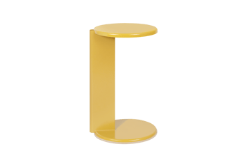 Lolly sidebord 56 cm - Ochre yellow gloss - Hem