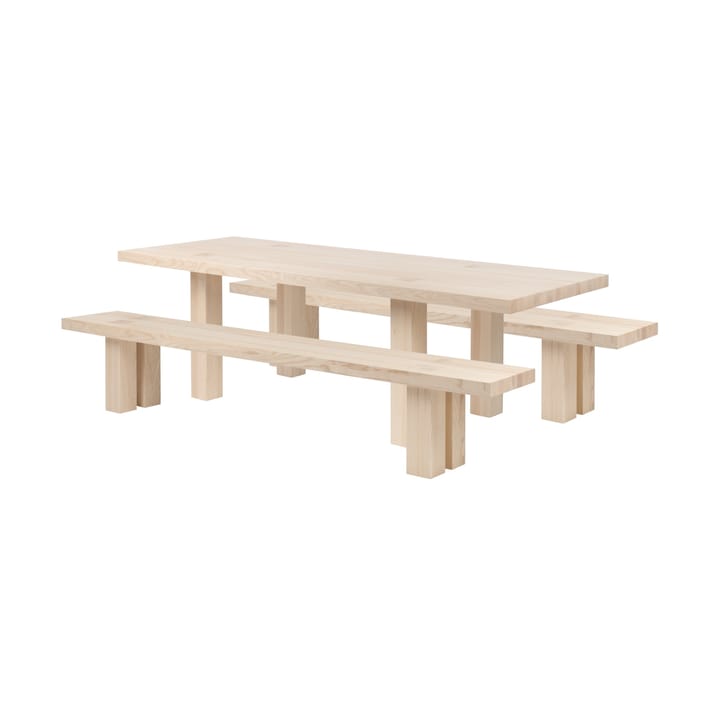 Max spisebord med benker 250 cm - Ask - Hem