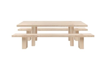 Max spisebord med benker 250 cm - Ask - Hem