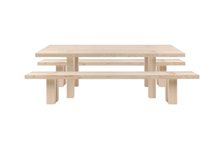 Max spisebord med benker 250 cm, Ask Hem