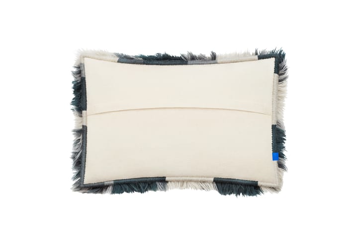 Monster pute Large 40x60 cm, Dark teal-off white Hem